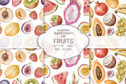 Fruits clipart png watercolor, a Food Illustration by TheCuteShop (Thumbnail 6 of 11)