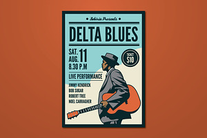 Blues Music Flyer, a Flyer Template by ashenterprise