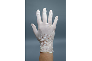 White nitrile medical glove on a, a Health & Medical Photo by Rohan Photography