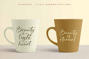 Highnessa - Chic Handwritten Font