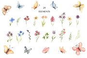 Watercolor Wildflower & Butterfly, a Decorative Illustration by MayaNavits (Thumbnail 3 of 8)