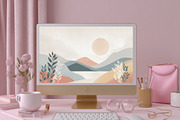 Boho Abstract Landscape Wallpaper, a Graphic by Kalindiprints (Thumbnail 1 of 5)