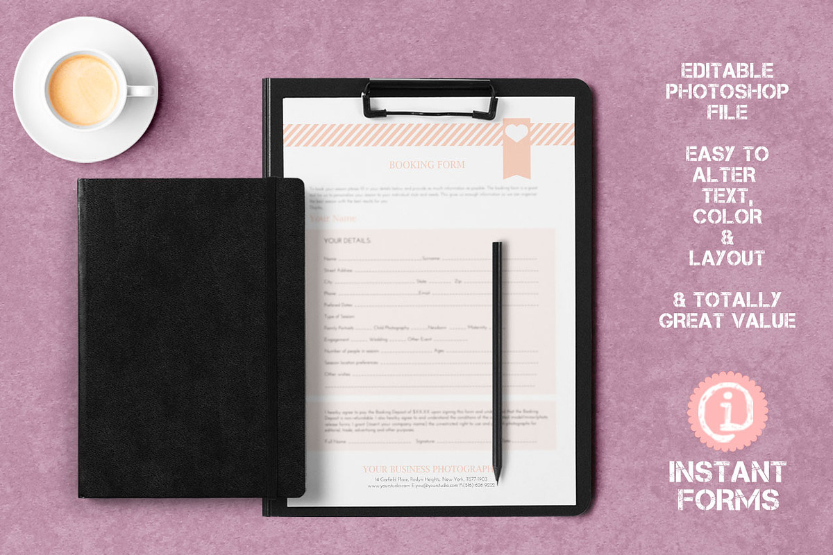Newborn Photography Contract Forms, a Stationery Template by InstantForms (Photo 2 of 3)