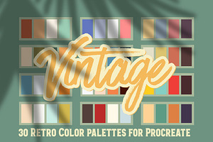 Procreate Vintage Color Palettes, a Palette Add-On by AnniaArt