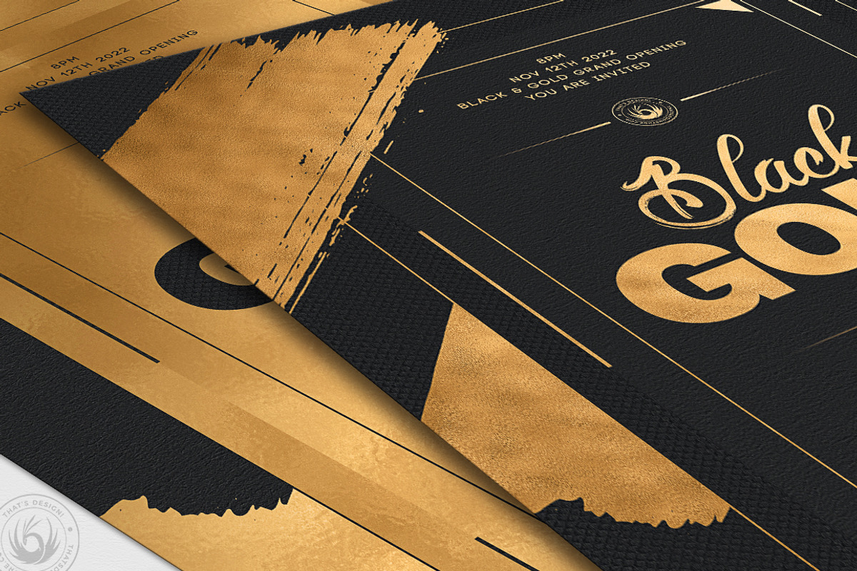 Black and Gold Flyer Template V15, a Flyer Template by ThatsDesignArt (Photo 6 of 7)