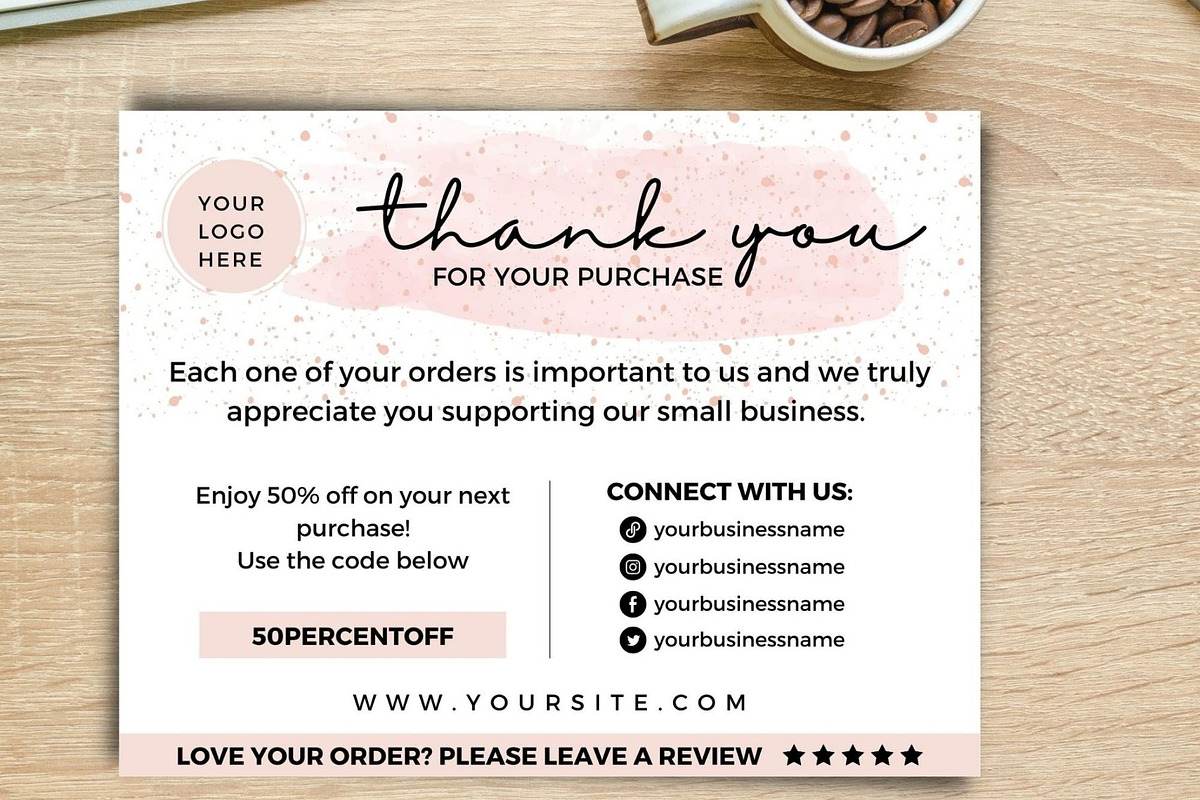 Business Thank You Card Canva 8, a Card Template by bonadigitals (Photo 1 of 3)