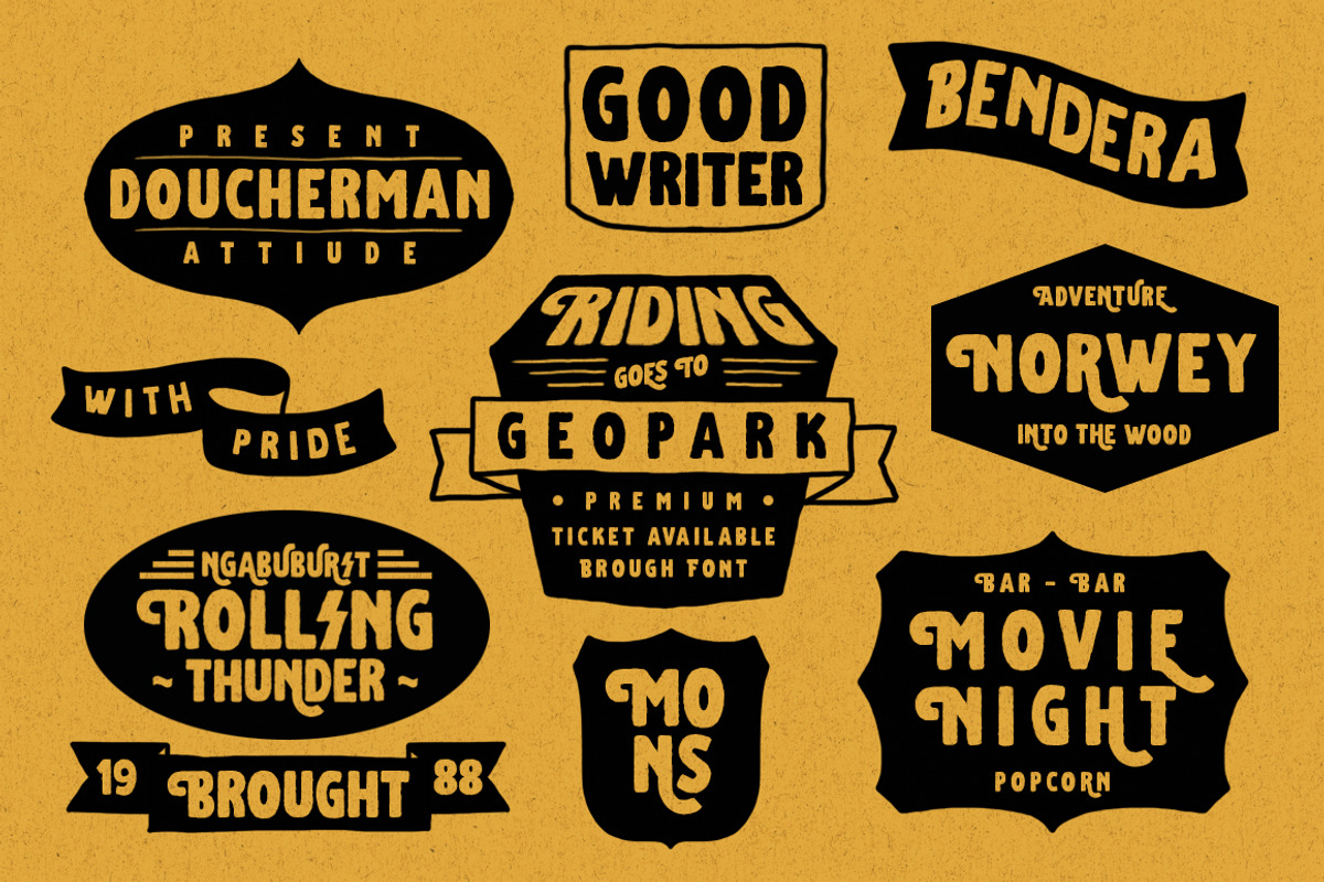 Brought Typeface - Extra Badge preview 3