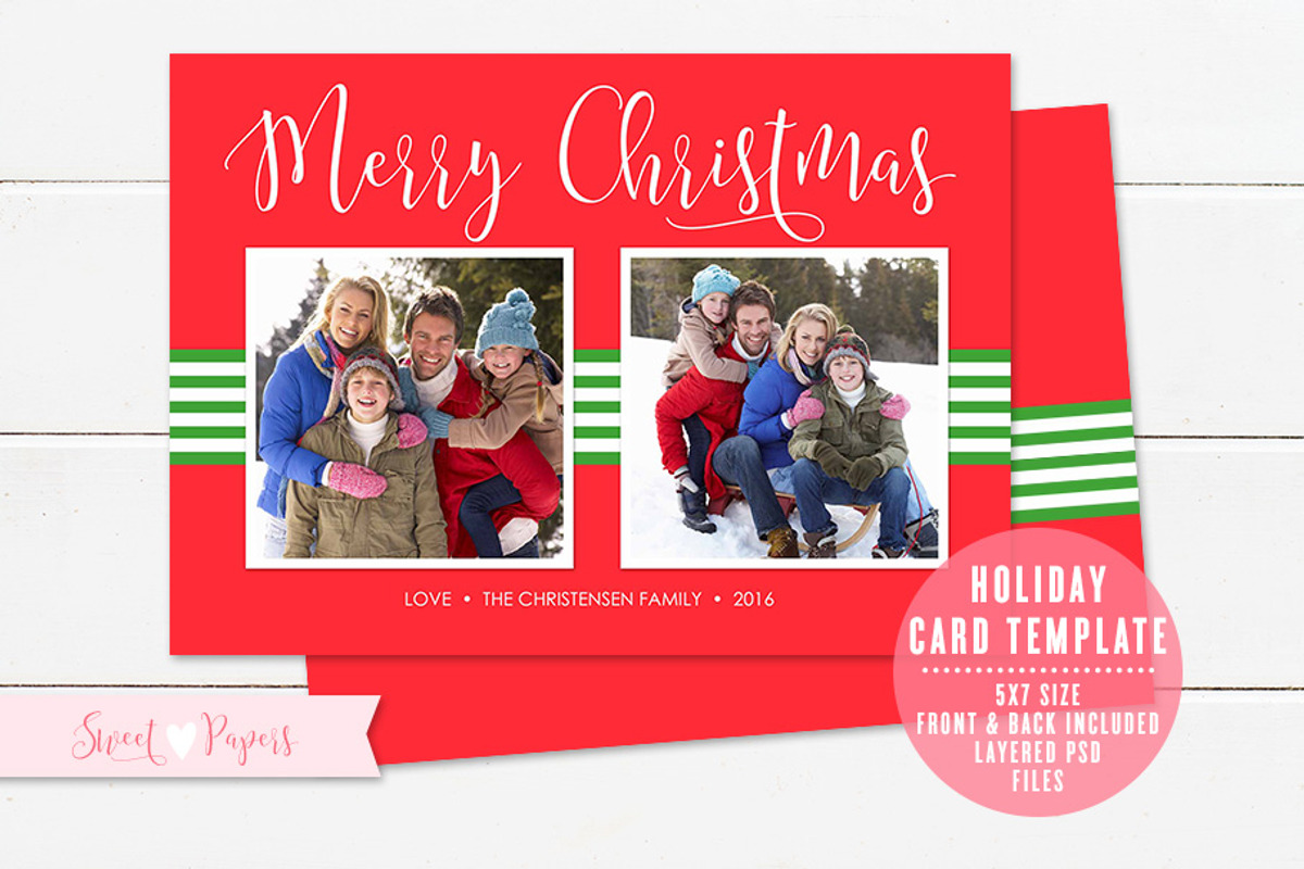 Holiday Photo Card Template, a Card Template by Sweet Papers (Photo 1 of 2)