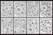 Stress Relief Flowers Coloring Pages, an Illustration by protabsorkar11 (Thumbnail 2 of 8)