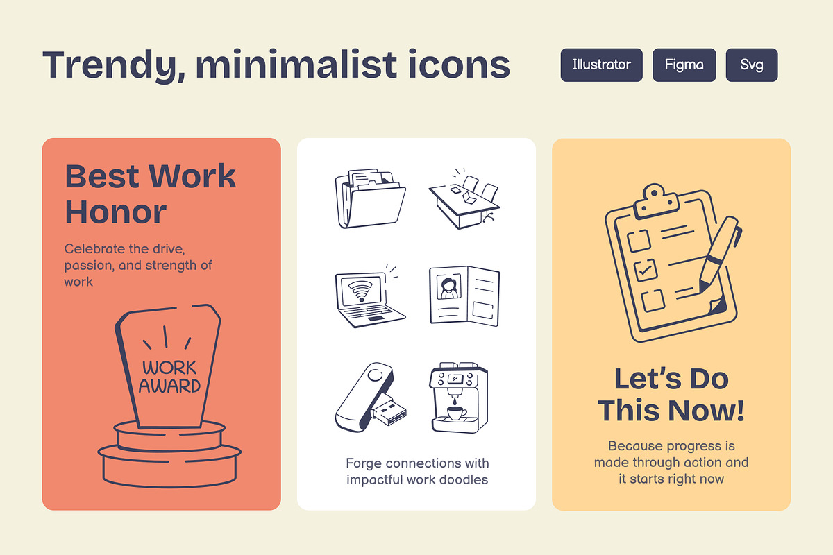 Work Doodles Icons, an Outline Icon by Vectors Market (Photo 4 of 8)
