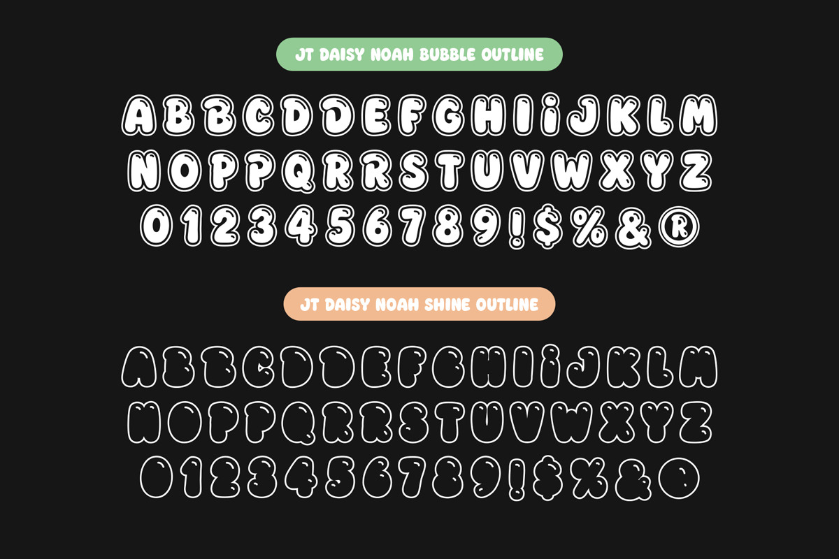 Daisy Noah - Bubble Groovy Font, a Handwritten Font by Jozoor (Photo 8 of 10)