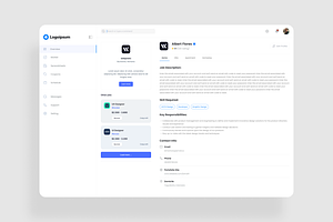 Job Hunting Dashboard UI Kit, an UI Kit Template by iDoodle Studio
