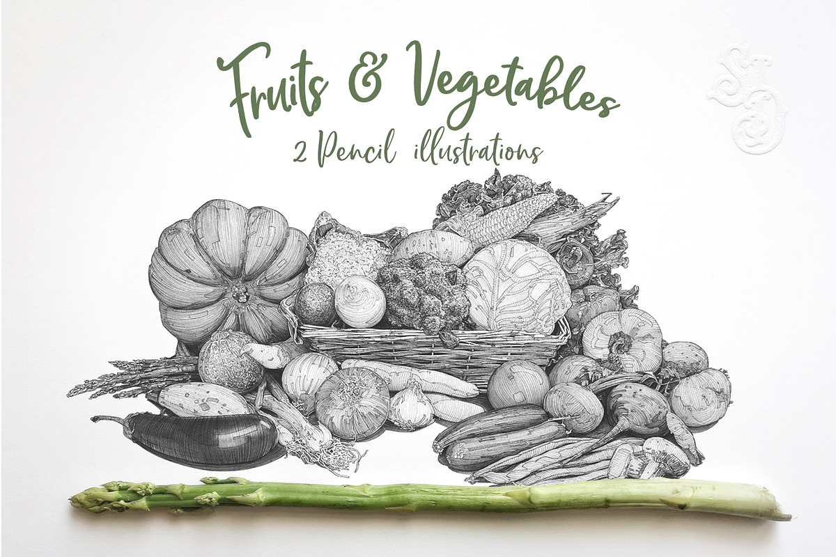 Fruits & Vegetables illustrations, a Graphic by StDamos (Photo 1 of 7)