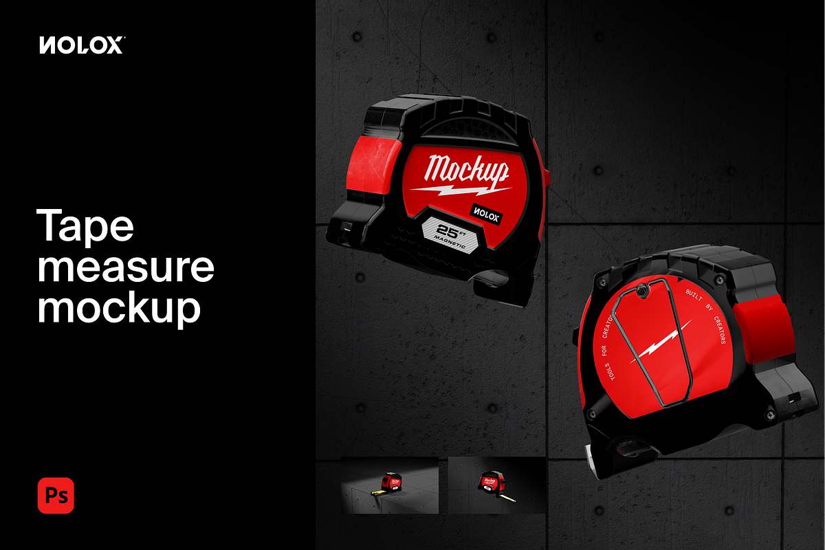 Tape Measure Mockup, a Product Mockup by Monolime (Photo 1 of 7)