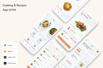 Cooking & Recipes App UI Kit, an UI Kit Template by Betush