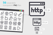Web Line Icons Set, an Outline Icon by Voysla's Shop (Thumbnail 3 of 4)