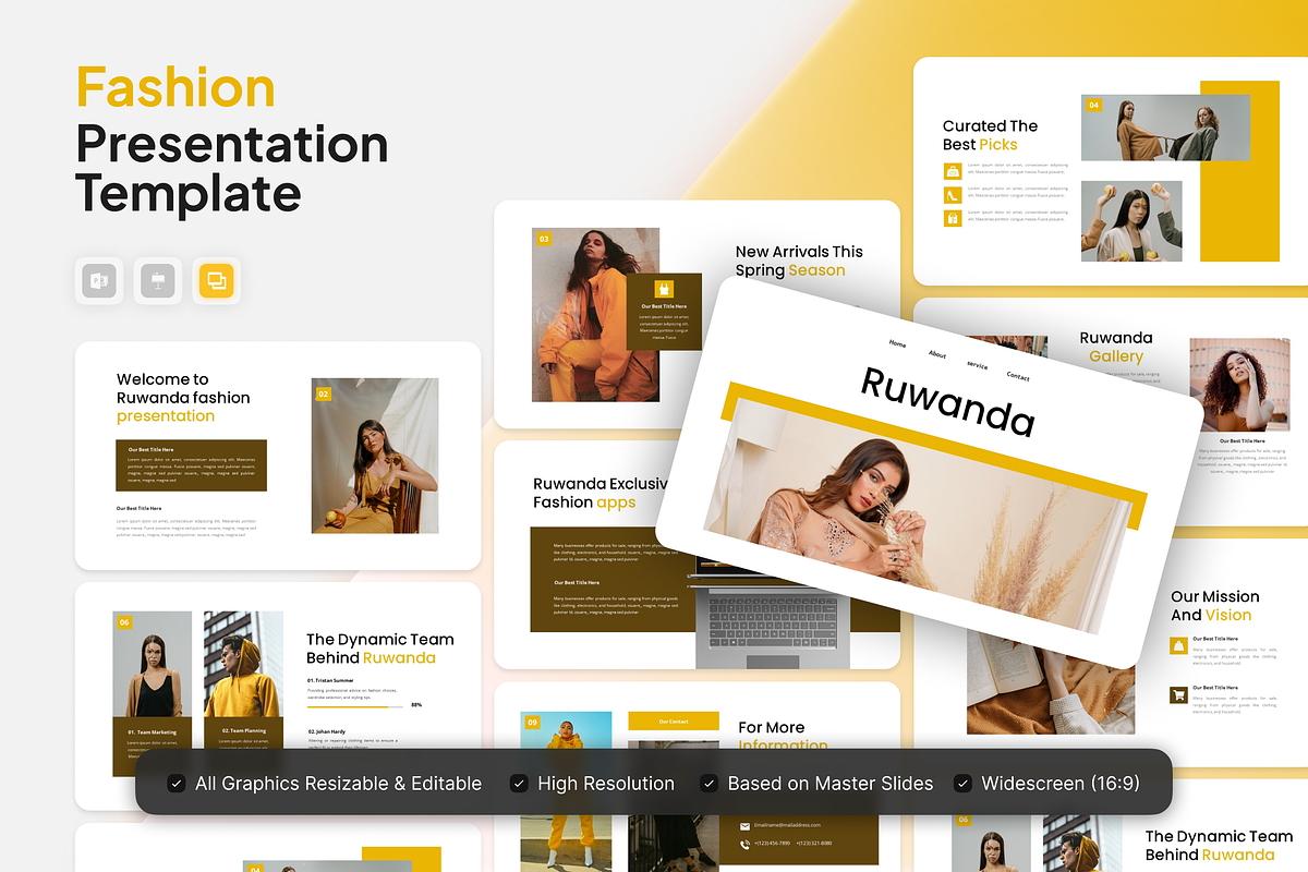 Ruwanda - Fashion Google Slide, a Presentation Template by Annora Studio (Photo 1 of 5)