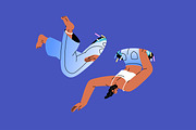 People teleport set, a Person Illustration by PaperTrident (Thumbnail 3 of 19)