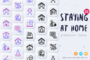 Staying At Home | 32 Icons Set, a Solid Icon by Marina Silence (Thumbnail 17 of 18)
