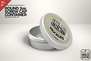 Round 2oz Screw Cap Container Mockup, a Product Mockup by INCDesign (Thumbnail 1 of 6)