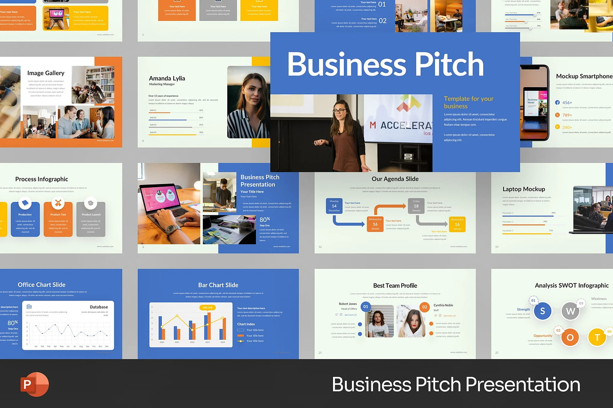 Business Pitch Deck Powerpoint, a Presentation Template by Fit-tee (Photo 1 of 2)