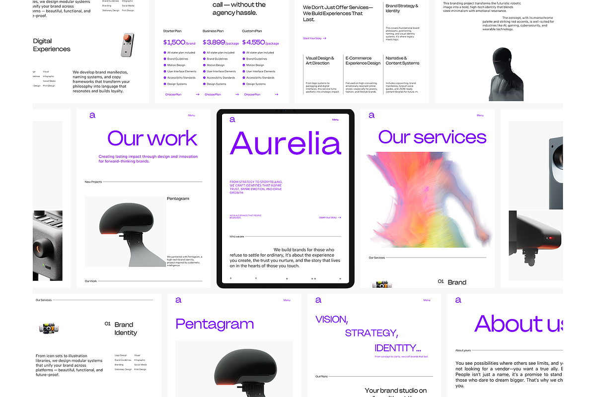 Aurelia Branding Agency Kit, an UI Kit Template by DjectStudio (Photo 8 of 10)