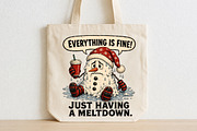 Everything is Fine PNG Christmas PNG, a Seasonal Illustration by CraftArtStudio (Thumbnail 2 of 4)