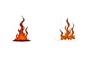 Flames dancing in a controlled, an Illustration by ZinetroN