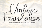 Vintage Farmhouse | Script Font, a Handwritten Font by Scratchones (Thumbnail 1 of 8)