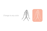 MONOLINE HANDS, an Outline Icon by Britt & Kit (Thumbnail 4 of 4)