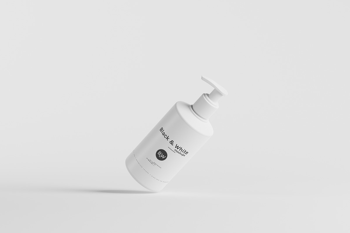 Black & White Mockups - Pump Bottles, a Packaging Mockup by pmvch (Photo 73 of 160)
