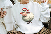 Funny Christmas Sheep Clipart, an Illustration by Sublimation Artist (Thumbnail 4 of 6)