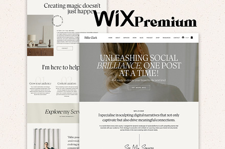 Wix Social Media Manager template