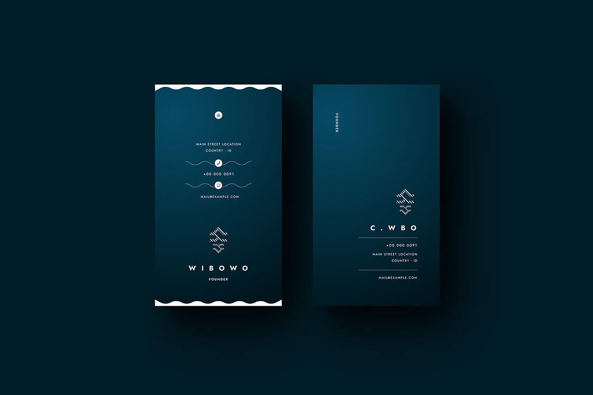 Ociera - Vertical Business Cards, a Business Card Template by Ctrl space studio (Photo 4 of 9)