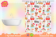 Christmas Pets Seamless Pattern, a Background Graphic by K.JackArtwork (Thumbnail 7 of 8)