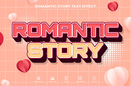 Romantic Story Editable Text Effect