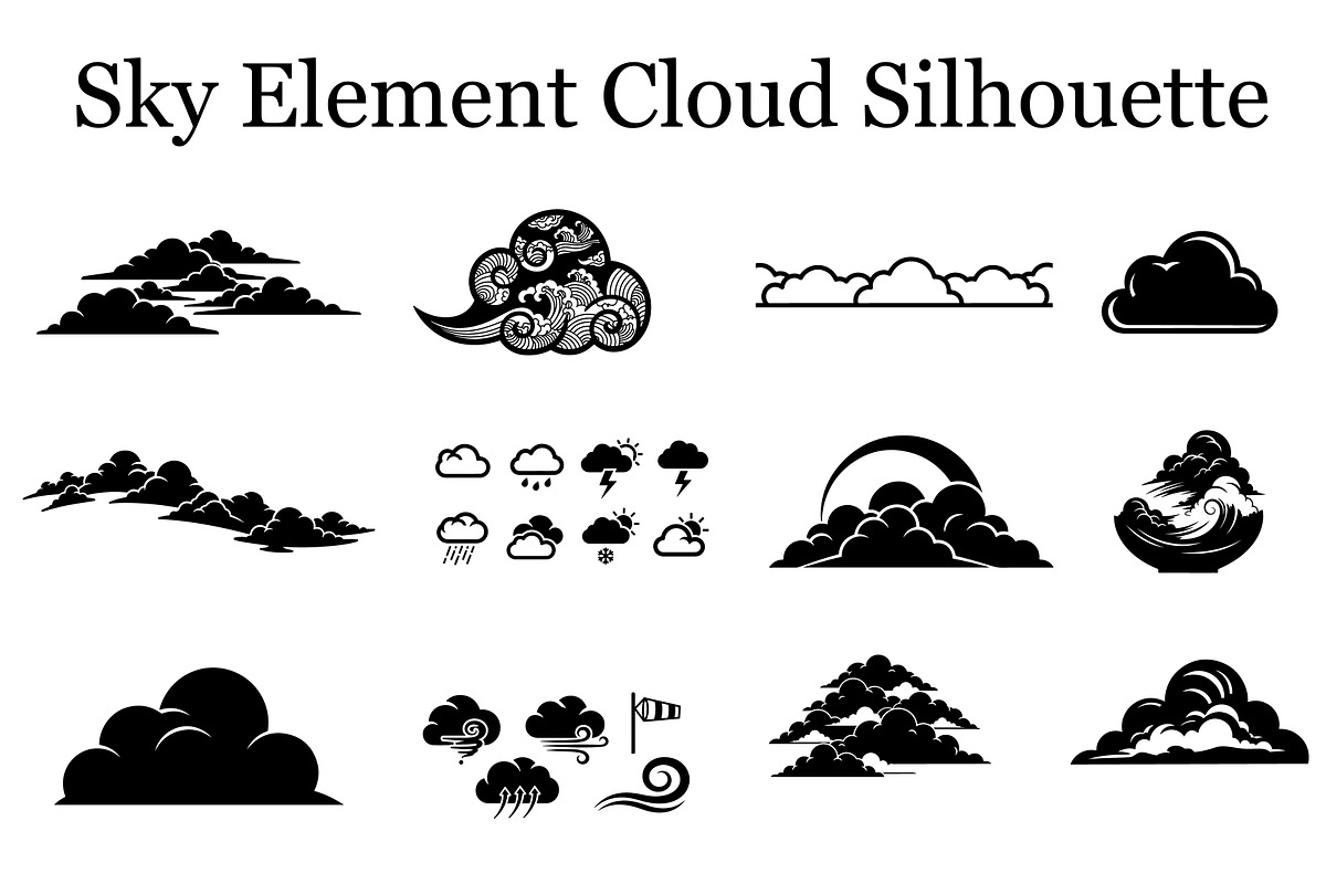 Minimal Cloud and Sky Design, a Graphic by Artivon (Photo 1 of 13)
