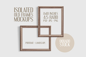 Isolated Old Frames Mockup
