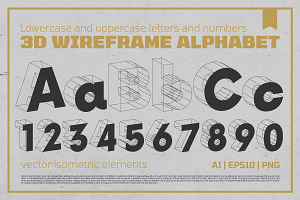 3D Wireframe Alphabet