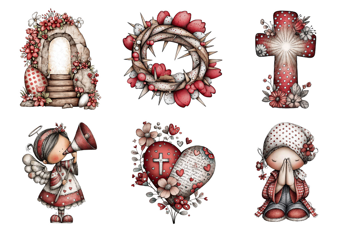 Christian Easter Clipart, an Illustration by Design Market (Photo 4 of 4)