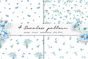 Forget Me Not Watercolor Clipart, an Illustration by Daryartsy (Thumbnail 5 of 8)