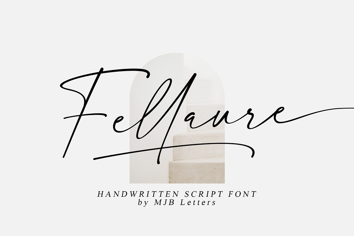 Fellaure - Modern Script, a Script Font by MJB Letters (Photo 1 of 10)