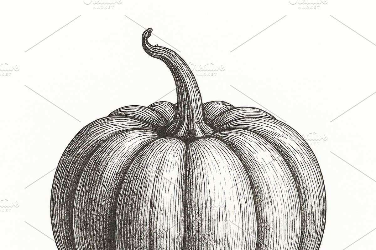 20 Botanical Vegetables Vintage Ink, a Food Illustration by Virgo Studio (Photo 5 of 8)