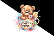 Watercolor Cute Bear Coffee Clipart, an Object Illustration by zahidhossainalif (Thumbnail 3 of 3)