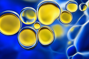 Vibrant abstract background with big, an Abstract Photo by Imaginarium