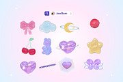 Y2K Cute Glass Collection, an Object 3D Model by JaoGam (Thumbnail 2 of 2)