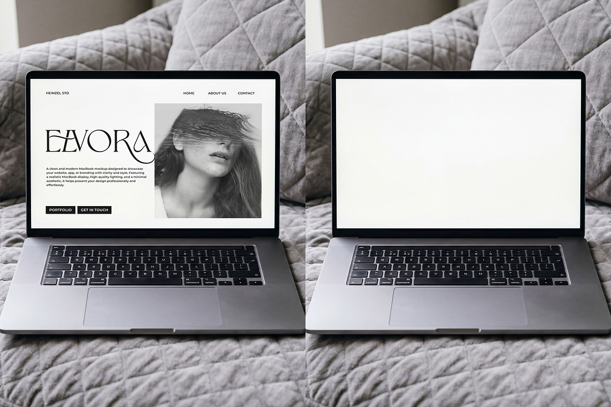 Elvora - Macbook Device Mockup, a Mac Mockup by Heinzel Std Mockup (Photo 5 of 6)