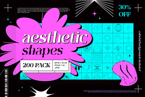 Aesthetic Shapes Pack - 200 Elements