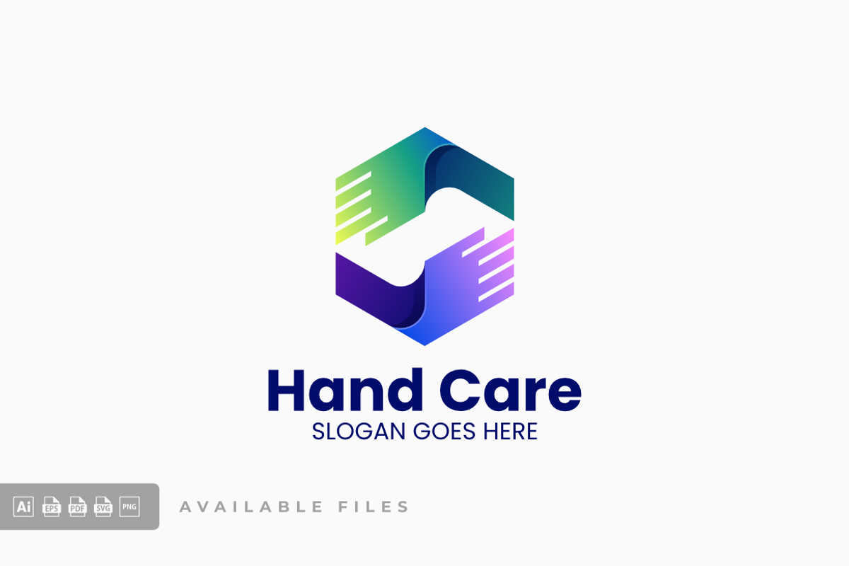 Hand Care Gradient Colorful Logo, a Branding & Logo Template by ivan_artnivora