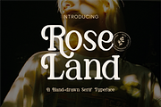 Rose Land - Elegant Handmade Serif, a Serif Font by Pandeka Studio (Thumbnail 1 of 9)